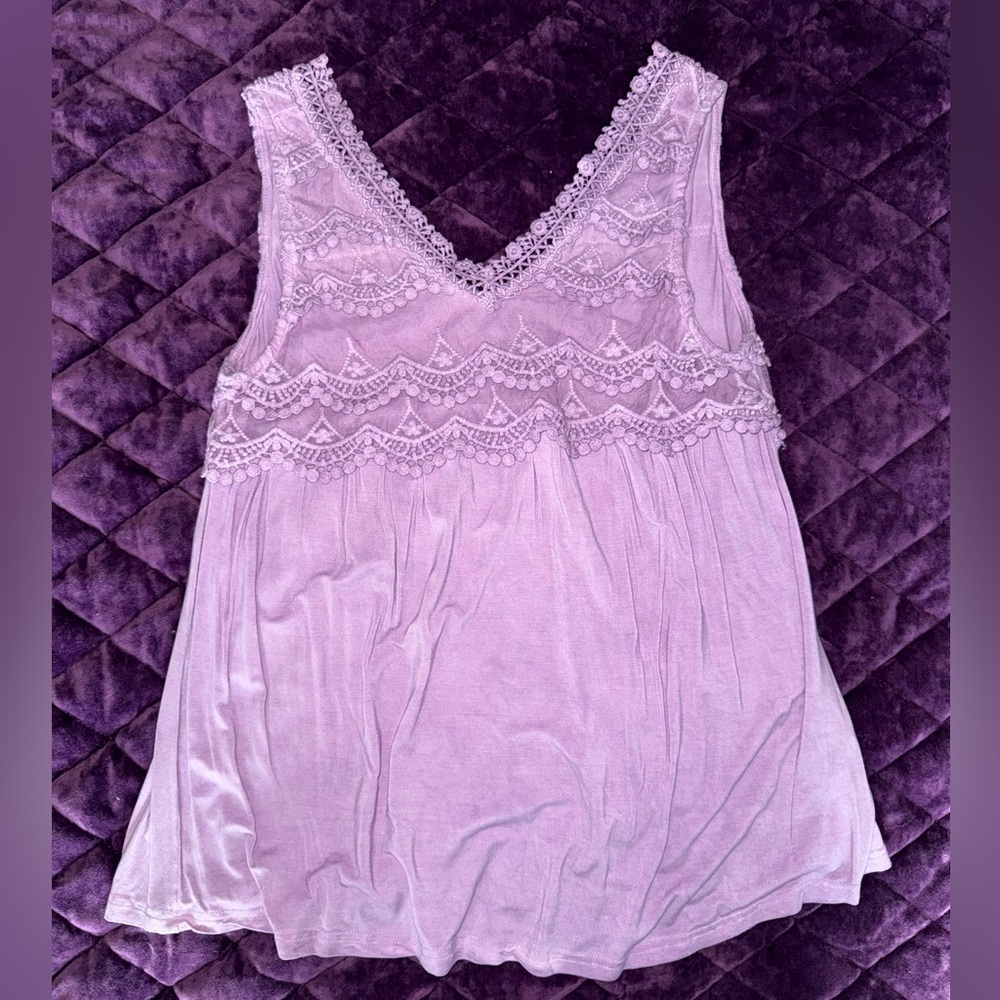 POL Lavender Lace Women's Blouse